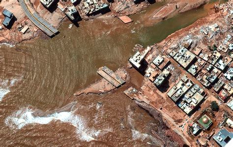 Satellite Images Show Scope Of Libya Flood Destruction Honolulu Star