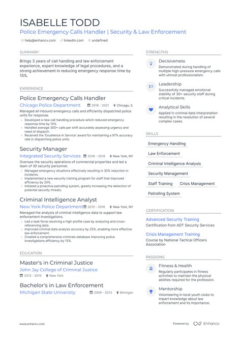Entry Level Police Officer Resume Examples Guide For