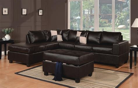 Espresso Bonded Leather Sectional with Ottoman F7351 ... Also browse through our exclusive range of kitchen breakfast table & dining tables with bench.