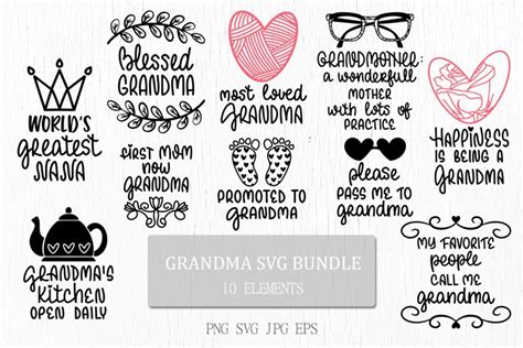 grandma svg bundle grandmother quotes funny nana sayings