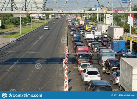 Traffic Jam In Kyiv Capital Of Ukraine Editorial Stock Image Image