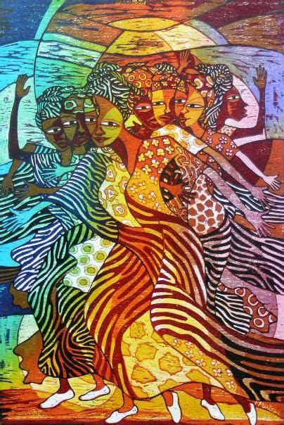 Ugandan Artist Fred Mutebis Rhythms Of Grace Black Art Painting