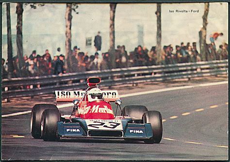 Follow your favourite f1 drivers on and off the track. Formel 1 bil: Iso Rivolta Ford no 23 Reklamekort Krüger u no