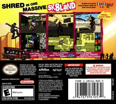 Tony Hawks American Sk8land Nds Nintendo Ds Pre Owned Jandl