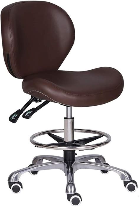 Kaleurrier Adjustable Stools Drafting Chair With Backrest And Foot Rest