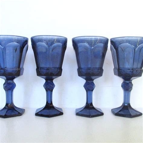 Cobalt Blue Goblets Etsy