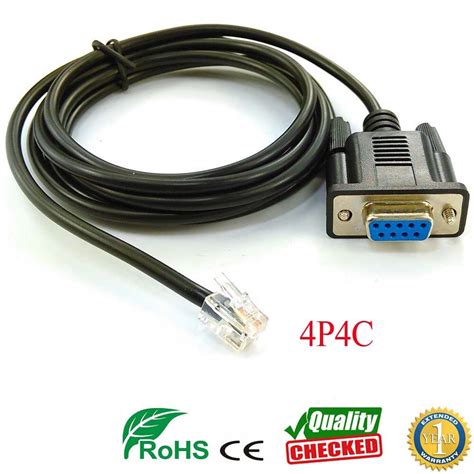 Cable De Conexión Personalizado Pinout Db9 Rs232 A Rj11 Serial A Rj12