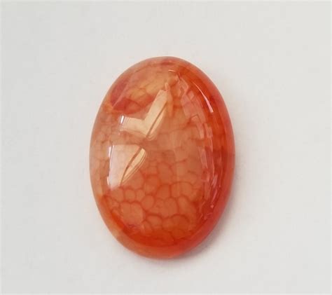 21 60 ct natural orange dragons vein agate cab cut loose gemstone property room