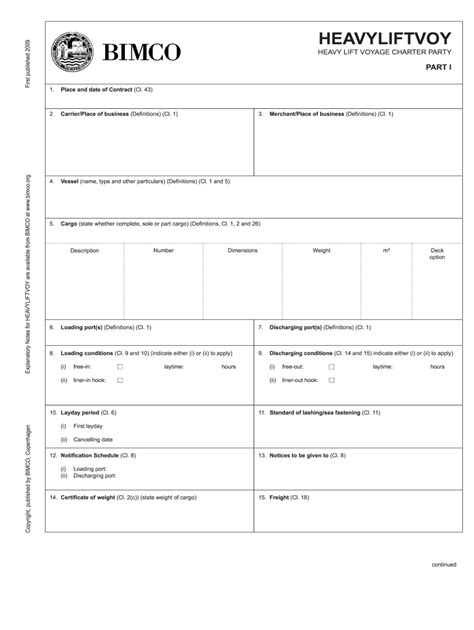 Charter Party Forms 2020 2022 Fill And Sign Printable Template Online