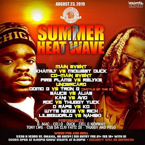 Summer Heat Wave The Unexpected Rap Battle League Battle Rap