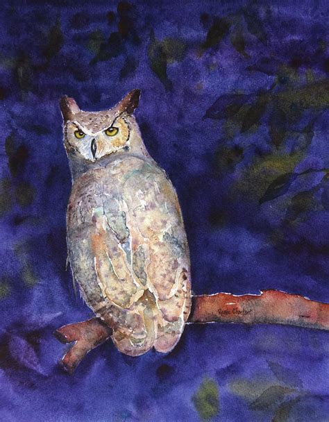 Night Owl Painting By Renee Chastant Fine Art America