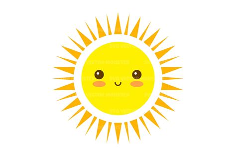 Cartoon Sun Svg Cut File Graphic By Svgvectormonster · Creative Fabrica