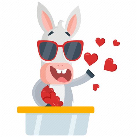 Donkey Emoji Emoticon Love Smiley Spread Sticker Icon Download