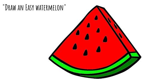 Watermelon Clipart Cross Section Slice Of Watermelon Drawing Easy