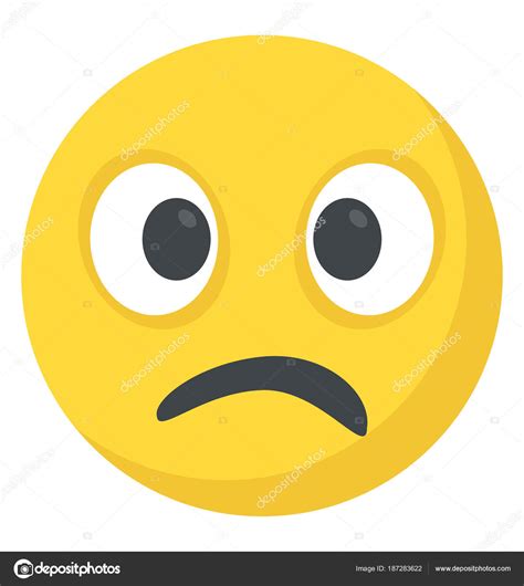 Sad Face Emoji Depressed Smiley Stock Illustration By ©vectorspoint