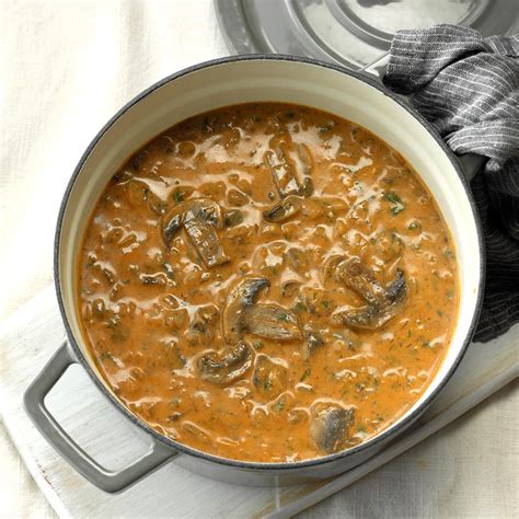 Stir in broth, paprika, soy sauce and dill. Brie Mushroom Soup Recipe | Taste of Home