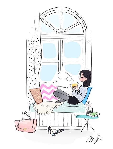 Relax Art Print By Magalie Foutrier X Small Relaxing Art Woman
