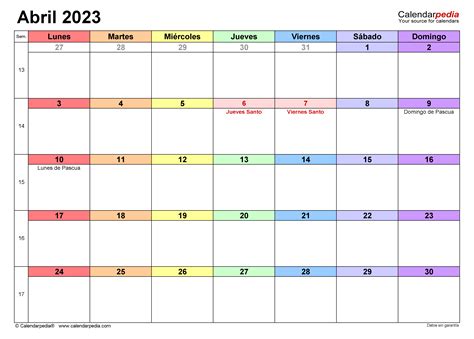 Calendario Abril 2023 Calendarpedia Gambaran