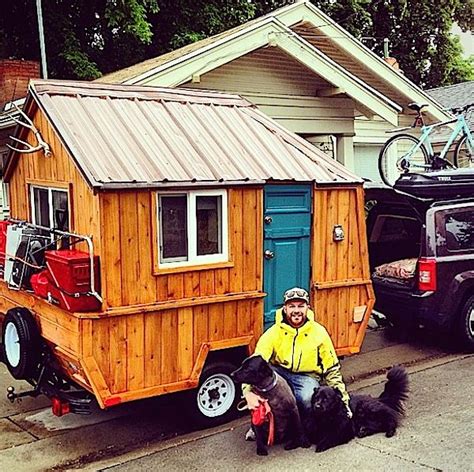 If yes, you are totally going to love this micro diy camper. Man Converts Pop Up Trailer into Micro Cabin on Wheels