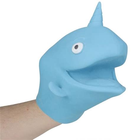 4 Narwhal Rubber Hand Puppet Case Of 72 Madhatter Magic Shop