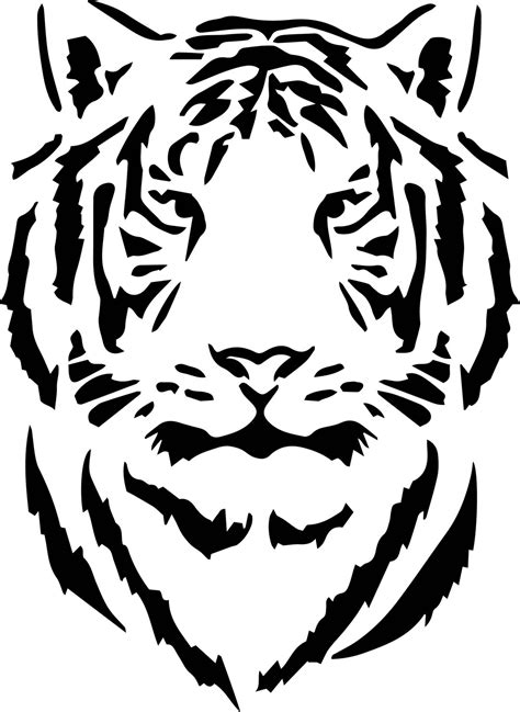 Tiger Head Stencil RE USABLE 7 5 X 10 INCH Etsy