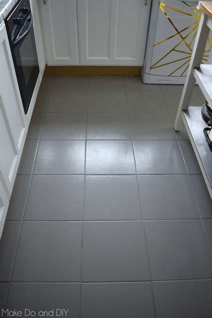 But i feel your pain and know that once you start trying to strip it, you are committed to what may be a humongous project! painted tile floor-six months later ~ Make Do and DIY ...