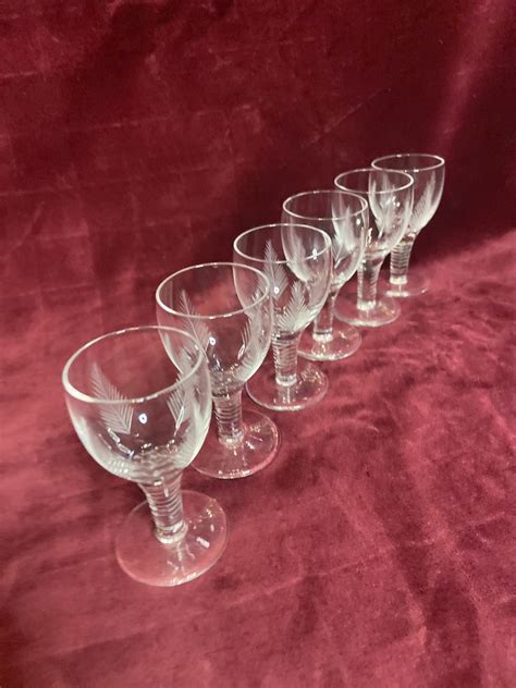 Vintage Shot Glassesset Of 6 Vodka Glasses With Engraver Etsy