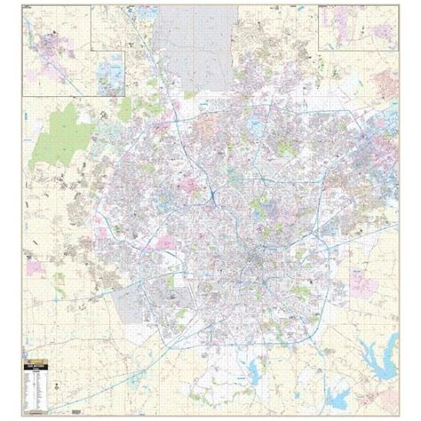 San Antonio And Bexar Co Tx Wall Map Shop City And County Maps