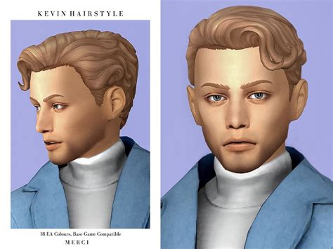 Sims 4 — Kevin Hairstyle By Merci — New Maxis Match Hairstyle For