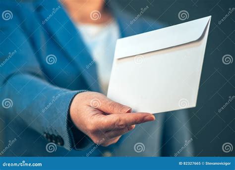 Business Woman Offering White Envelope As Bribe Stock Image Image Of