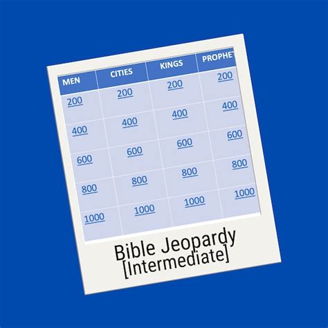 Bible Game For Zoom Bible Jeopardy For The Intermediate Etsy Australia