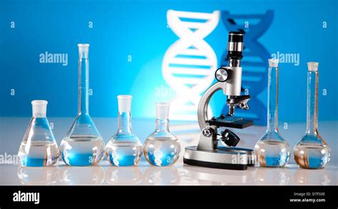 Atom Molecules Model Laboratory Glassware Stock Photo Alamy