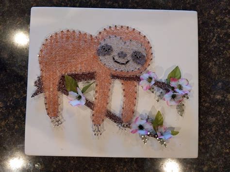 Sloth Nail And String Art Etsy