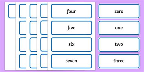 Free Number Word Cards 0 20 Teacher Made