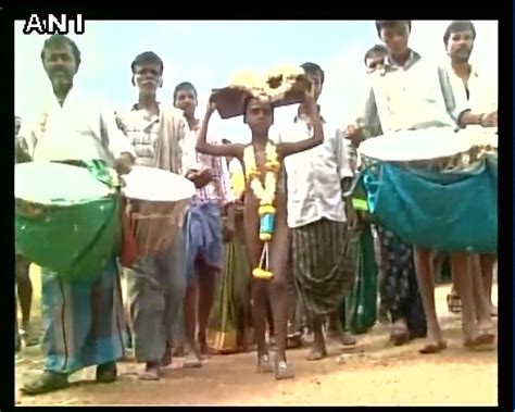 Villagers Parade A Minor Boy Naked As Part Of A Ritual To Appease Rain