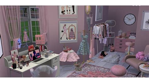 Girly Pink Apartment The Sims 4 Speed Build Youtube