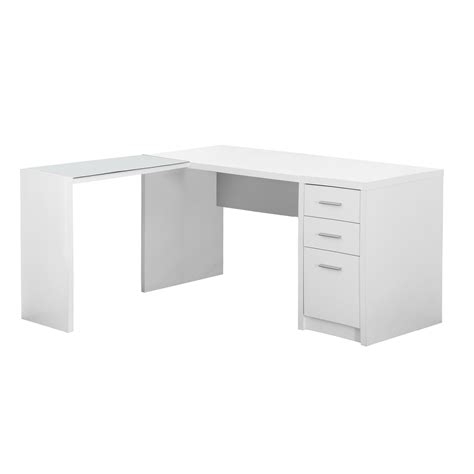 Create your very own office with computer and office desks at argos. 60" L-Shaped White Office Desk w/ 3 Drawers - ComputerDesk.com