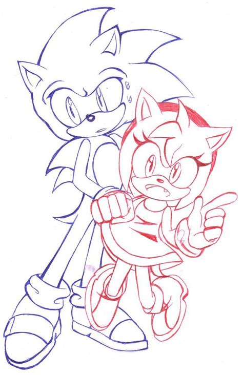 Sonic Y Amy By Alexhatsune Sonic And Amy Sonic Sonic Art