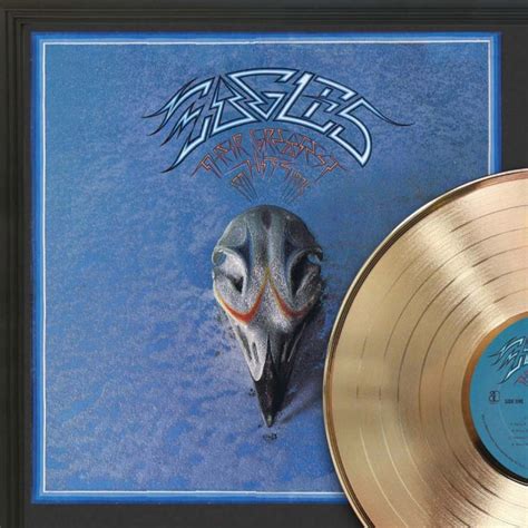 Eagles Greatest Hits Framed Gold Lp Record Display C3 Gold Record