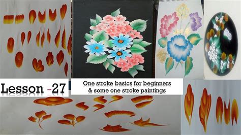 Lesson 27 One Stroke Painting For Beginners Some One Stroke Paintings