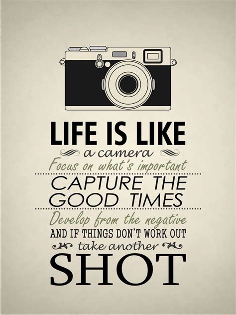 Life Is Like A Camera Focus In Whats Important Capture The Good