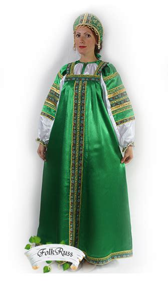 traditional russian silk dress vasilisa for girl folk russian clothing store