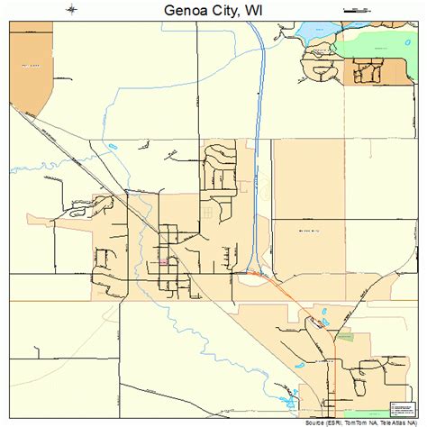 Genoa City Wisconsin Street Map 5528675