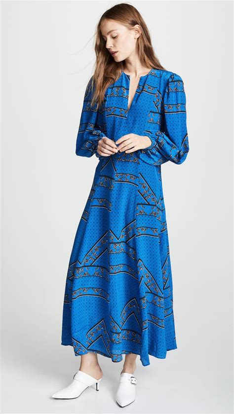 Ganni Sandwashed Silk Dress Best Travel Clothes 2019 Popsugar