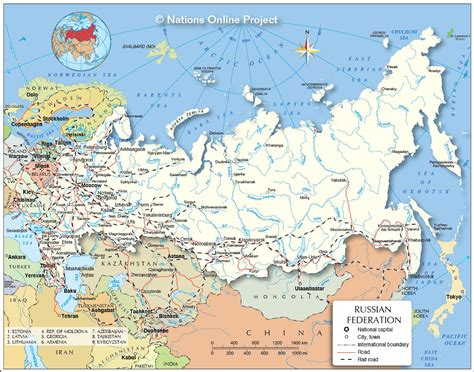 Russia Map And Surrounding Countries