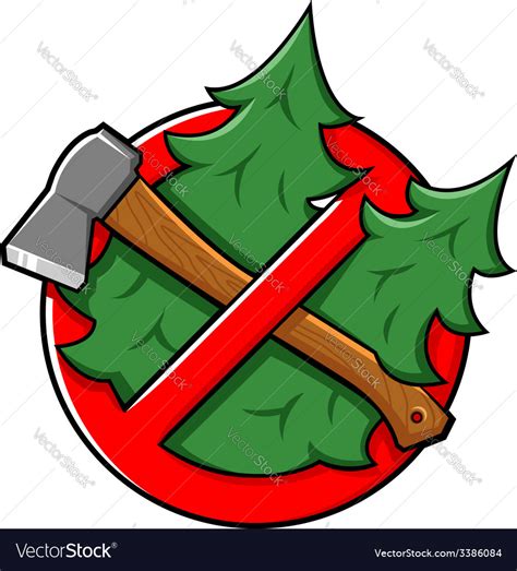 Do Not Cut Tree Sign Royalty Free Vector Image
