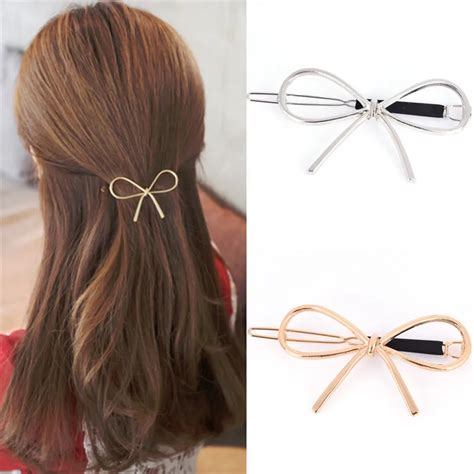 new vintage hairpins metal bow knot hair barrettes girls women hair accessories hairgrips new