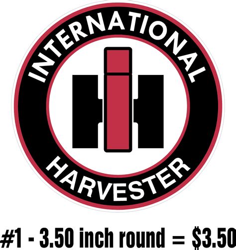 International Harvester Round Emblem Sticker Decal Etsy