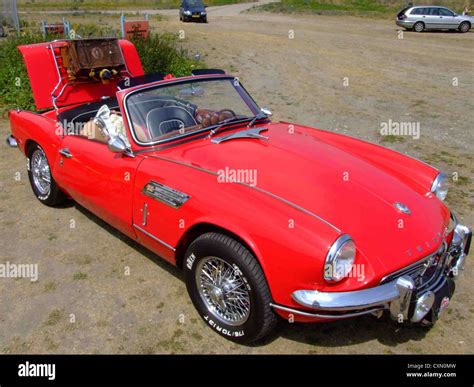 Red Triumph Classic Car Stock Photo Alamy