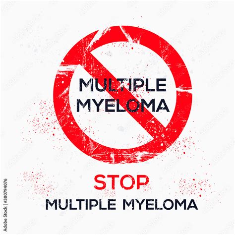 Warning Sign Multiple Myeloma Vector Illustration Stock Vector